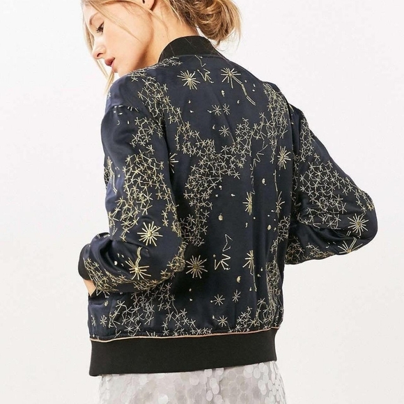 Silence + noise urban outfitters bomber jacket celestial starry constellation - Picture 6 of 6